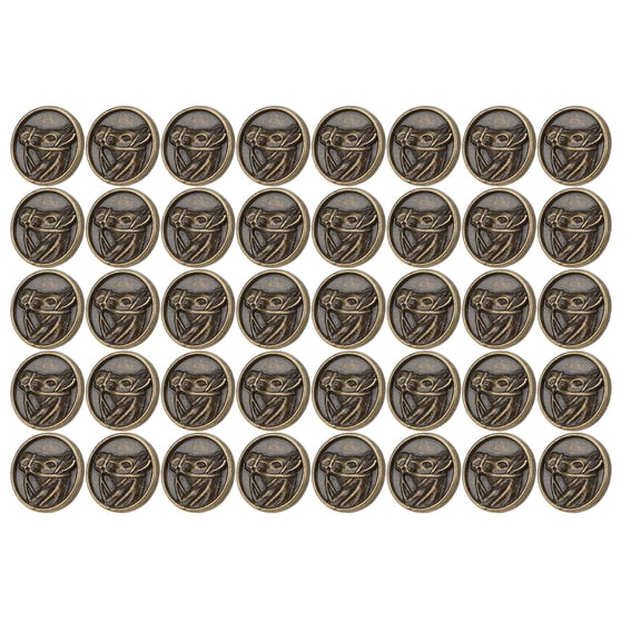 AVPAVP Antique Bronze Round Engraved Horse Head Zinc Alloy Buttons, 15mm / 0.59 inches Retro Sewing Fasteners for DIY Crafts, Clothing Decoration, Card Making, and Sewing Projects, 40 Count
