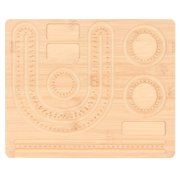 AVPAVP Bamboo Bracelet Bead Board for Jewelry Making, DIY Necklace Measurement Board and Beading Mat Tray Organizer Tool with Inch and Centimeter Scale Markings