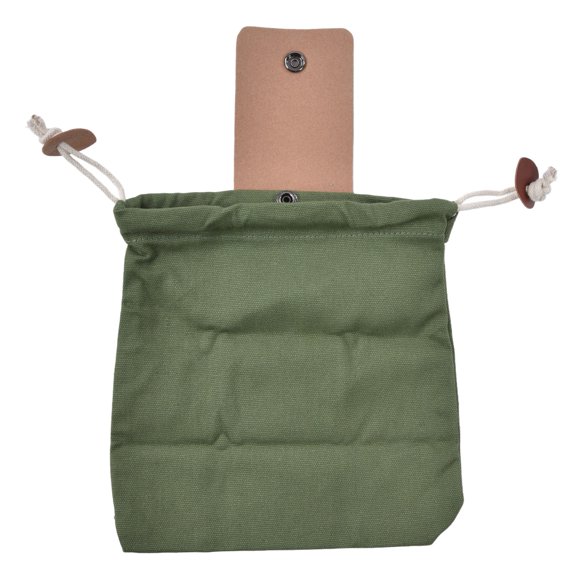 AVPAVP Foraging Pouch Collapsible PU Leather Canvas Mushroom Foraging Bag for Hiking Camping Hunting