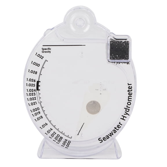 AVPAVP HappyFish Aquarium Sea Hydrometer Saltwater Salinity Specific Gravity Tester Tool for Marine Fish Tanks, Automatic Temperature Corrected Plastic Concentration Meter, H-018