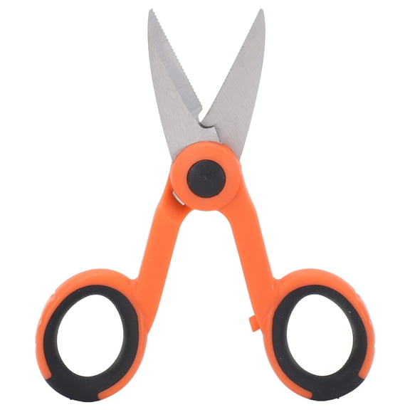 AVPAVP Heavy Duty Electrician Scissors, Stainless Steel Fiber Optic Cable Cutter Tool with Ergonomic Anti-Slip Handle, Compact and Portable Multi-Purpose Scissors for Cable Cutting, 1 Count