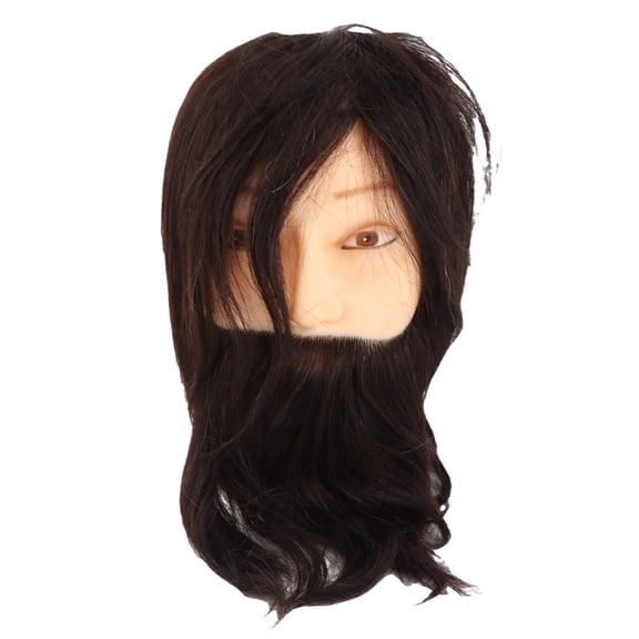 AVPAVP Male Mannequin Head with Real Human Hair for Hairdressing Practice and Styling Training