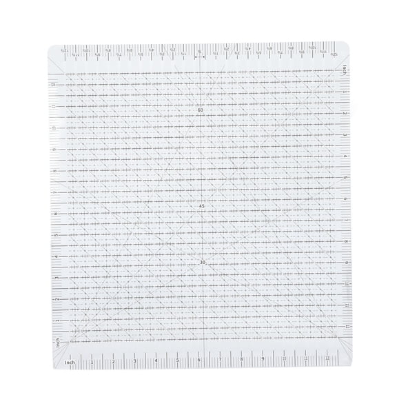 AVPAVP Quilting Ruler 12x12 Inch Acrylic Sewing Template Measuring Grid Slotted Tool