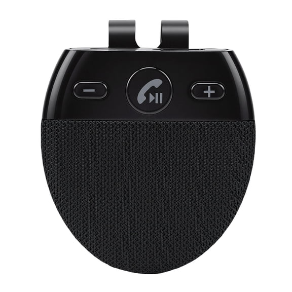 AVPAVP Visor-Clip In-Car Bluetooth Speakerphone, Wireless Hands-Free Calling Kit with Voice Prompts, Built-In 600mAh Battery, 10-Hour Talk Time and USB Charging Cable
