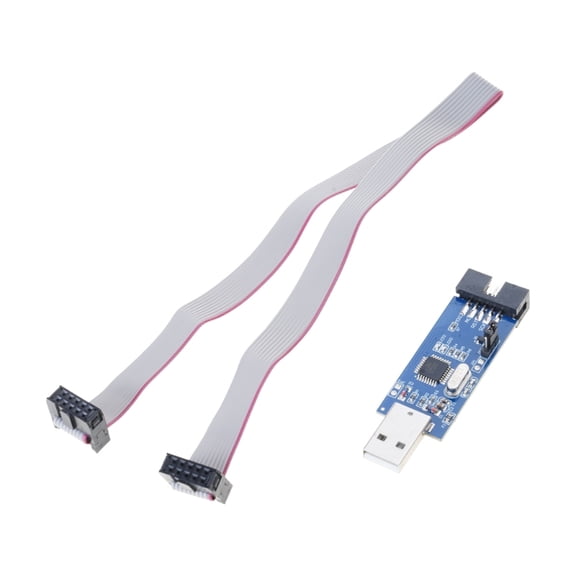 AVR USB ISP ASP Programmer Adapter AVR Microcontrollers With 10Pin To 6Pin Cable Adapter Supports All Avr Asp Chip