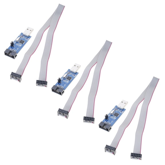 AVR USB Programmer Downloader With 10Pin To 6Pin Adapters Cable Board For Firmware Updates And Debuggings