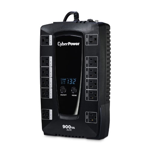 AVRG900LCD   Battery backup 900 VA / 480 W, Output 120 VAC ? 5%, 12 (6 surge, 6 surge + battery backup), Boxed