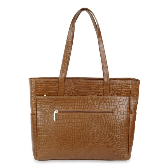 AVRIL - Work Tote ( Camel brown-100% Genuine Leather )