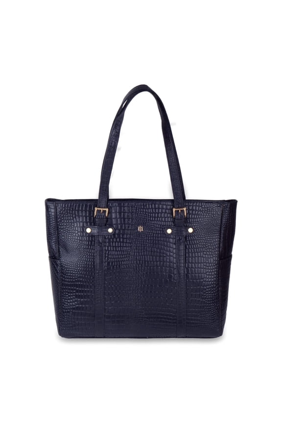 AVRIL - Work Tote ( Dark Blue-100% Genuine Leather )