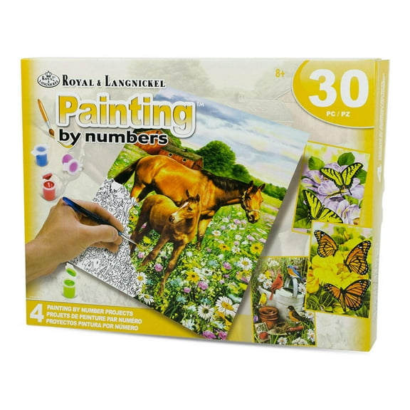 Royal & Langnickel Painting by numbers 30pc 8" x 10" Fields 4 Project Box Set