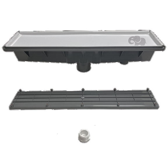 AVSC Single Pebble Top Channel Drain Dark Gray - Pentair In-Floor (A&A) - 288103