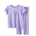 thumbnail image 1 of AVTOIFY Kids Clothes, Baby Outfits, Baby Clothes, Lyocell Children's Tank Boys' and Girls' Sleeveless T-shirt Medium and Large Children's Spring/Summer Thin Tank Purple 2 Years, 1 of 4