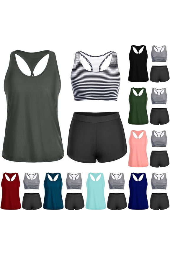 And Loose Fashion Cushion No Drawstring Women's Chest Steel With Color Support Solid Split Bikinis Tops Swimsuit