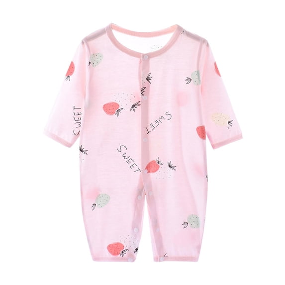 AVTOIFY Baby Onesie, Baby Bodysuit, Baby Romper, Children's Comfortable Jumpsuit Baby's Summer Long Sleeved Breathable Bag Fart Pink 6 Months