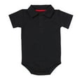 thumbnail image 1 of AVTOIFY Baby Onesie, Baby Bodysuit, Baby Romper, Children's Summer Solid Color Short Sleeved Jumpsuit Crawling Clothes Baby Clothes Ha Clothes Newborn Clothes Short Sleeved Black 0 Months, 1 of 3