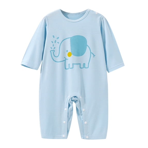 AVTOIFY Kids Onesie, Kids Bodysuit, Kids Romper, Newborn Kids Khai Summer Boy Kids Girl Kids Thin Pajamas Jumpsuit Crawling Suit Blue 6 Months