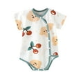 thumbnail image 1 of AVTOIFY Baby Onesie, Baby Bodysuit, Baby Romper, Summer Newborn Baby Cute Printed Short Sleeved Thin Cut Sweat Absorbing Breathable Clothes Bags Fart Clothes Pajamas Climbing Clothes White 3 Months, 1 of 3