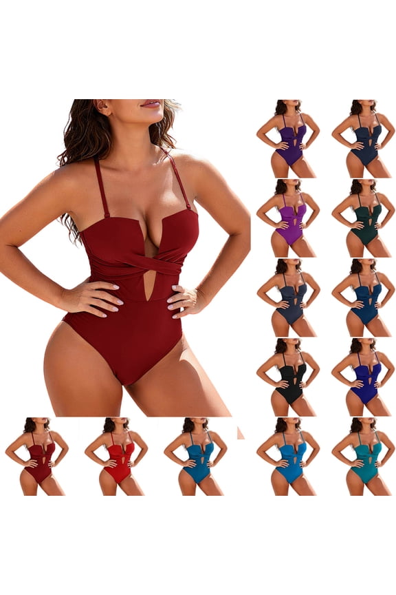 Chest Solid Backless Steel With And Women Color No Fashion Summer Cushion Support Strap Bikinis Swimsuit
