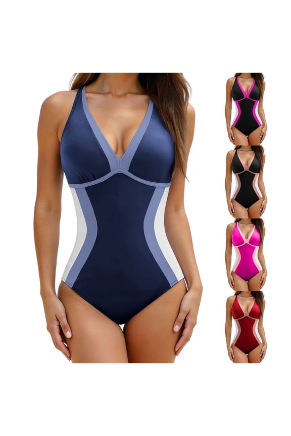 Color Women's Bikinis Tops Swimsuit Figure-Flattering Abdomen-Smoothing Shapewear Bathing