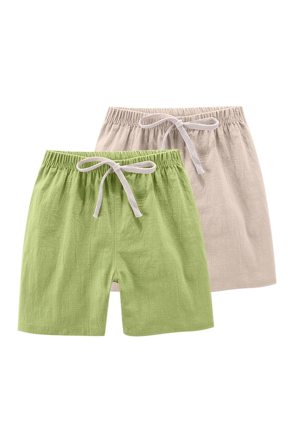 Girls Shorts, Shorts for Girls, 2PC Children's Summer Solid Casual Sports Shorts With Drawstring For Kids, Toddler Girl Clothes, Girls Summer Clothes, Dark Blue