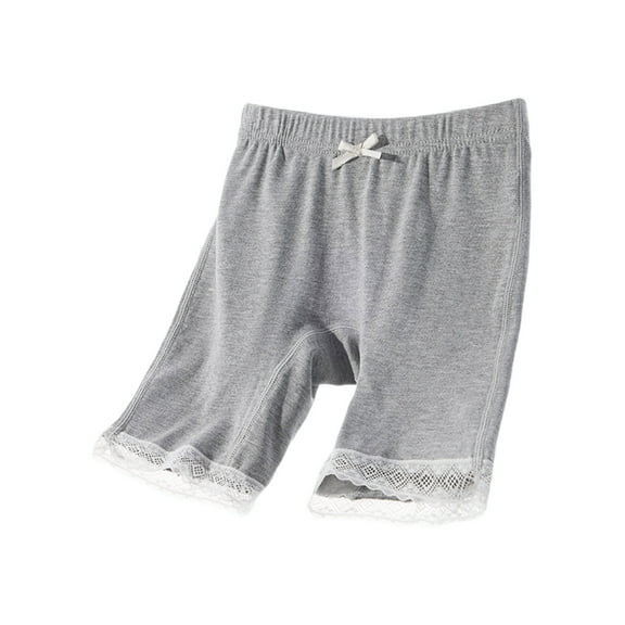 AVTOIFY Girls Shorts, Shorts for Girls, 3-14 Years Girls' Fashion High Waist Sports Thin Yoga Underpants Five Leg Pants, Toddler Girl Clothes, Girls Summer Clothes, Gray