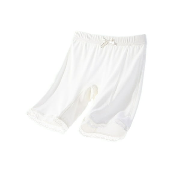 AVTOIFY Girls Shorts, Shorts for Girls, 3-14 Years Girls' Fashion High Waist Sports Thin Yoga Underpants Five Leg Pants, Toddler Girl Clothes, Girls Summer Clothes, White