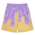 thumbnail image 1 of AVTOIFY Girls Shorts, Shorts for Girls, Boys Girls Summer Printing Beach Fitness Run Casual Sports Mesh Breathability Shorts Pants, Toddler Girl Clothes, Girls Summer Clothes, Purple, 1 of 3