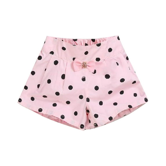 AVTOIFY Girls Shorts, Shorts for Girls, Children's Summer Small Heart-shaped Printed Casual Sports Shorts With Bow Tie For Kids, Toddler Girl Clothes, Girls Summer Clothes, Pink