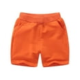 thumbnail image 1 of AVTOIFY Girls Shorts, Shorts for Girls, Children's Summer Solid Color Casual Sports Pants With Pockets and Flower Buds Shorts For Kids, Toddler Girl Clothes, Girls Summer Clothes, Orange, 1 of 5