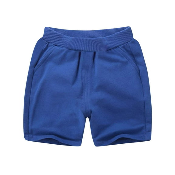 AVTOIFY Girls Shorts, Shorts for Girls, Children's Summer Solid Color Casual Sports Pants With Pockets and Flower Buds Shorts For Kids, Toddler Girl Clothes, Girls Summer Clothes, Blue