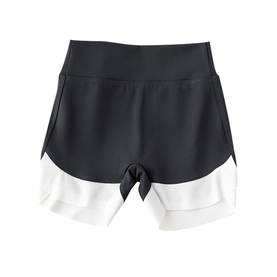 Avtoify Summer Girls Half Shorts Pants Thin Breathable Yoga Bottoms for Girls Aged 4-15 Elastic Waist Stretch Casual Daily Wear