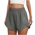 thumbnail image 1 of AVTOIFY Summer Womens Shorts Casual, Fashion Women’s High Waisted Elastic Waist Wide Shorts Pants Casual Summer Pockets Comfortable Solid Zipper Pant Gray L, 1 of 7