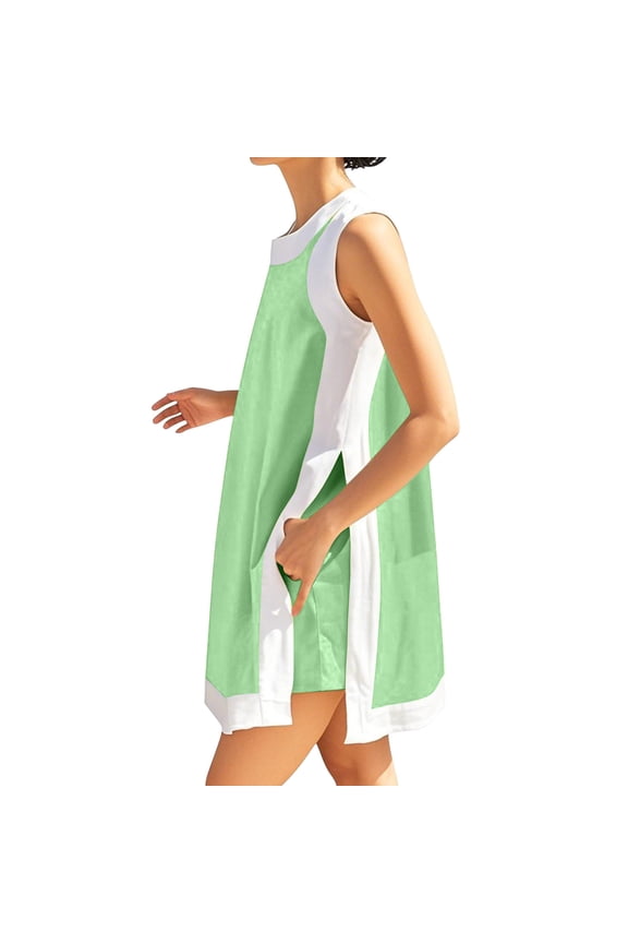 Summer Womens Shorts Casual, Women's Summer Casual Solid Color Short Sleeved Shorts Two-piece Set Green M