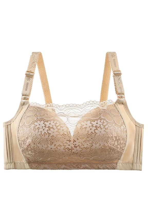 Womens Plus Size Bras, Wireless Bras for Women, Comfortable Women's Lace Shoulder Strap, Wrap-Around, Size Bra