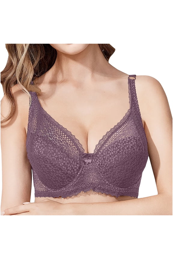 Womens Plus Size Bras, Wireless Bras for Women, Fashionable and Comfortable Women's Lace Shoulder Strap, Wrap-Around, Size Bra