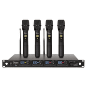 AVTronics 1000 قناة ميكروفون النظام! 4 مقابض يدوية ، غناء واضح ، مثالي للأحداث!