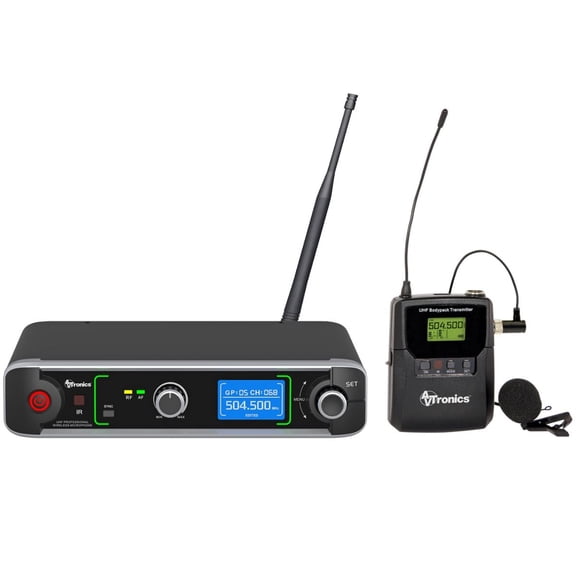 AVTronics Professional 200 Channel Lapel Mic System with 200 Channels, 200-Foot Range, and FREE Lifetime Tech Support