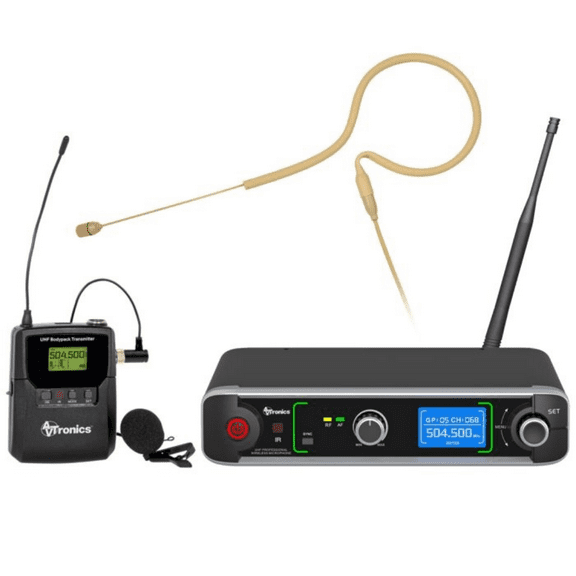 AVTronics SYSAVT1KX7 200-Channel UHF Lapel & Earworn Mic System