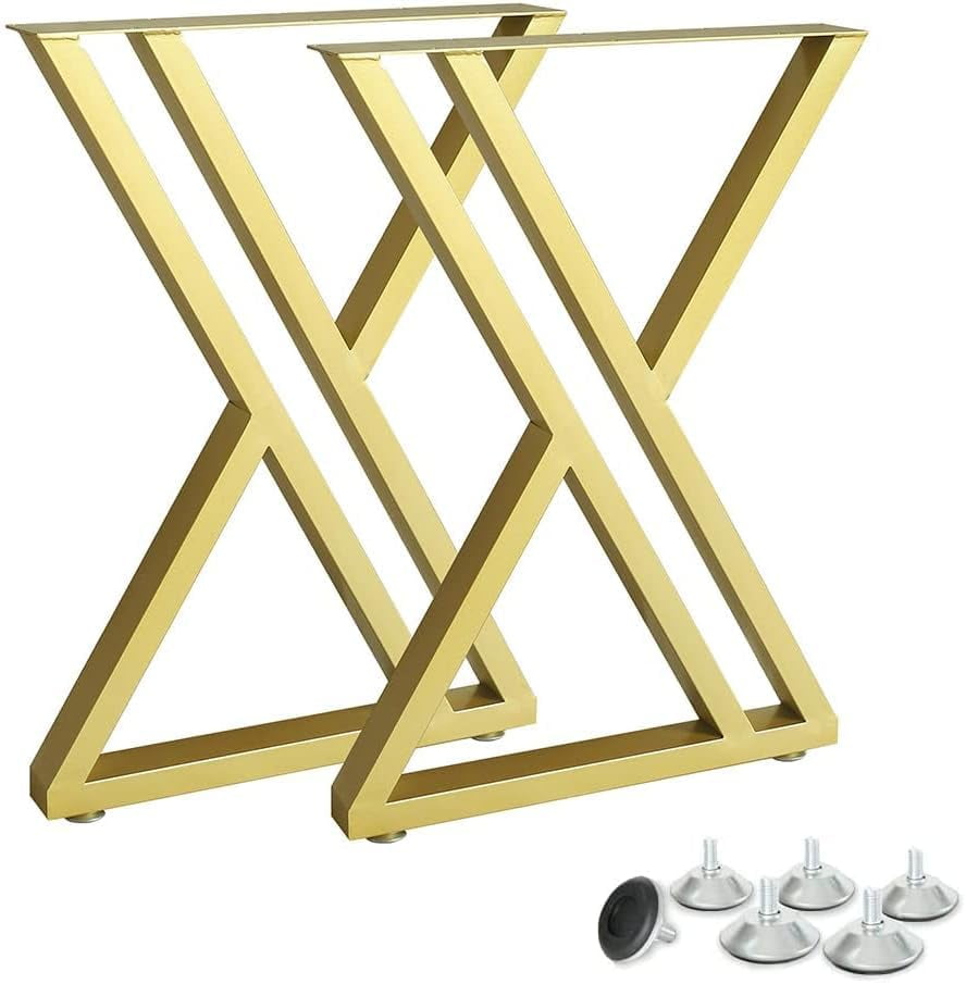 AVVIC MART Metal Gold Table Legs Heavy Duty Square Iron Metal Desk Legs ...