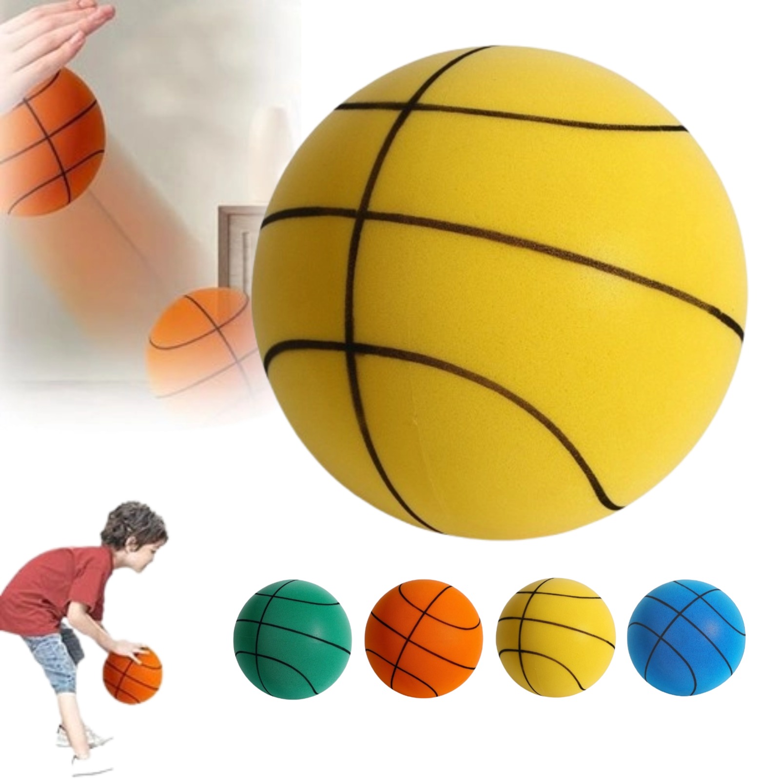 AVYERVO Dribble Dream Silent Basketball, Size 7/6/5/3 Stealth Ball