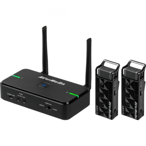 AVerMedia AVerMic Wireless Teacher Microphone - AW315 - 2.40 GHz to 2.48 GHz Operating Frequency - 100 Hz to 8 kHz Frequency Response - 65.62 ft Operating Range