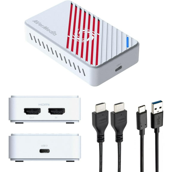 AVerMedia GC553Pro Live Gamer Ultra S White 4K HDMI Capture Card, USB Game Capture Card for Streaming and Recording