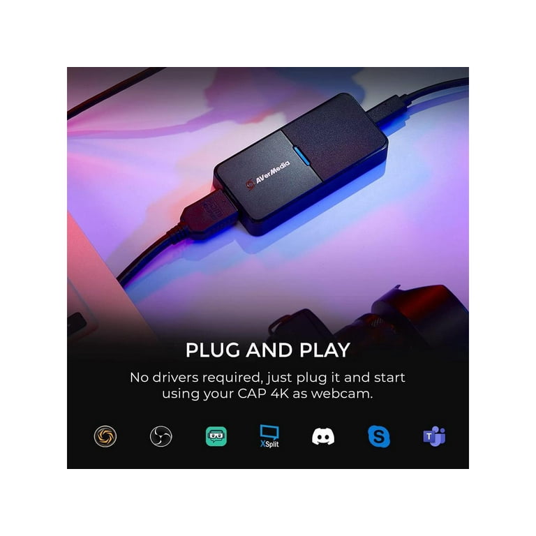 AVerMedia Live Streamer CAP 4K - BU113. TAA and NDAA Compliant. - Functions: Video Capturing, Video Streaming - USB 3.1 (Gen 1) Type C - 3840 x 2160 - AVerMedia Live Streamer CAP 4K - BU113. TAA and NDAA Compliant. - Functions: Video Capturing, Video Streaming - USB 3.1 (Gen 1) Type C - 3840 x 2160 -