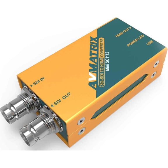 AVmatrix SC1112 3G-SDI to HDMI Mini Converter, Convenient for Users with The Full Size SDI and HDMI Connectors, Pocket Size and Easy to Mount, Universal USB Power Solution Design