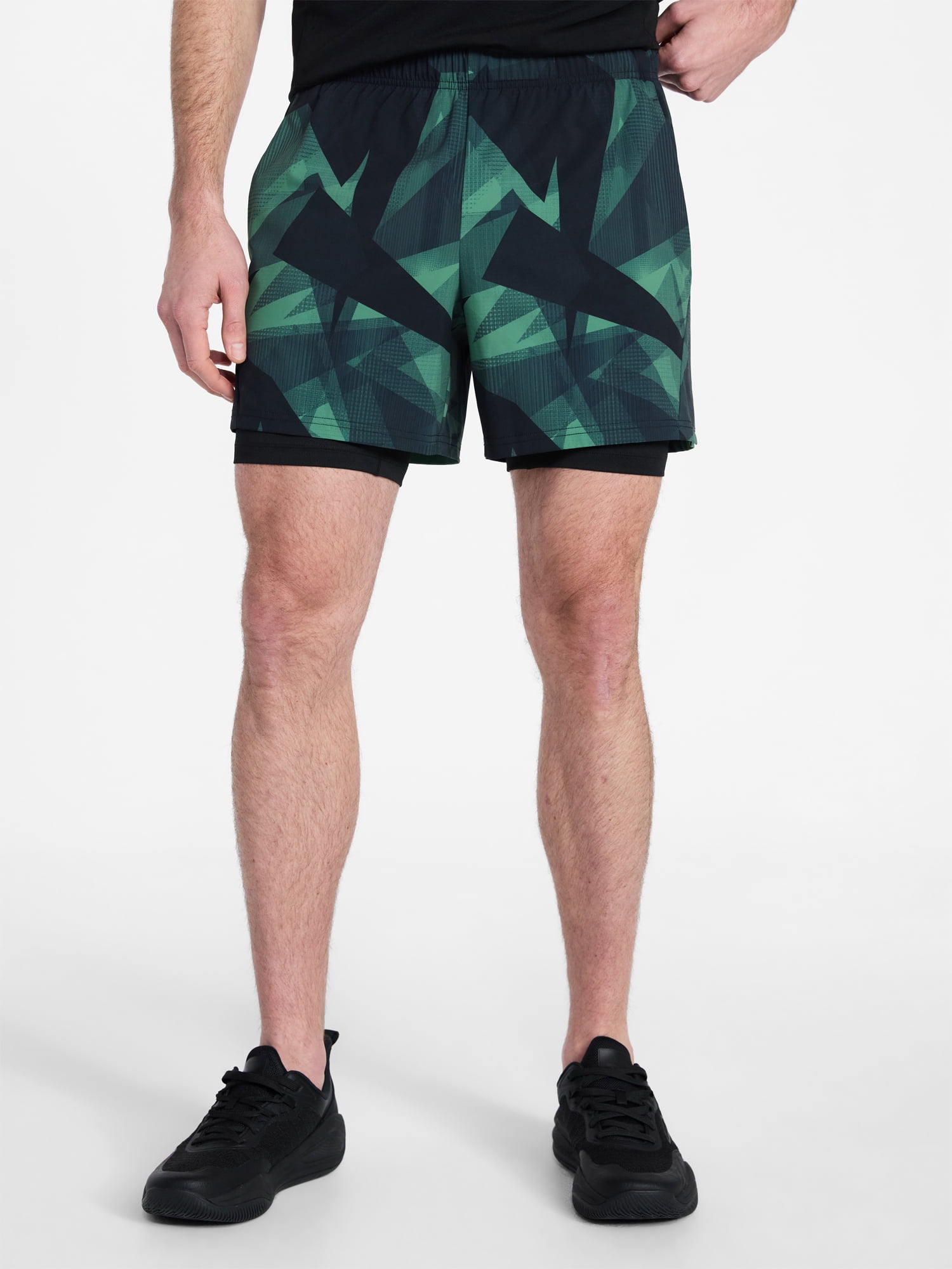 Athletic Works Men's and Big Men's 2 in 1 Gym Shorts with Liner, 6" & 8" Inseams, Sizes S-3XL