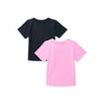 thumbnail image 1 of Athletic Works Girls Active Tee with Short Sleeves, 2-Pack, Sizes 4-18 & Plus, 1 of 3