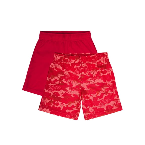 Athletic Works Boys Performance Shorts, 2-Pack, Sizes 4-18 & Husky