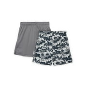 ATHLETIC WORKS Boys Performance Shorts, 2-Pack, Sizes 4-18 & Husky