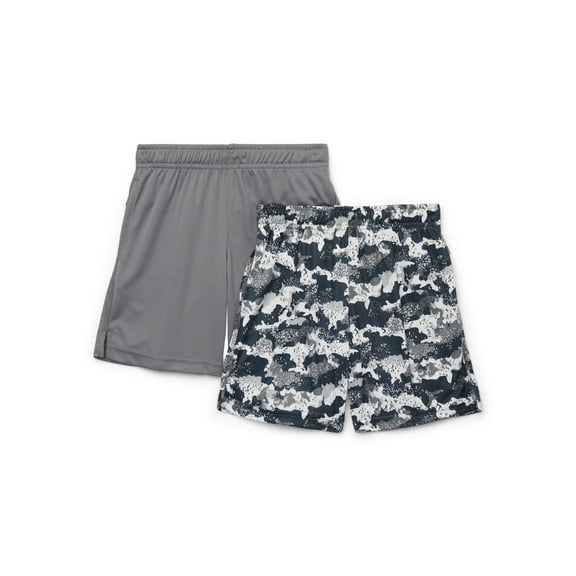 Athletic Works Boys Performance Shorts, 2-Pack, Sizes 4-18 & Husky