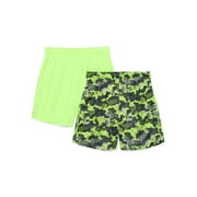 Athletic Works Boys Core Performance Shorts, 2-Pack, Sizes 4-18 & Husky